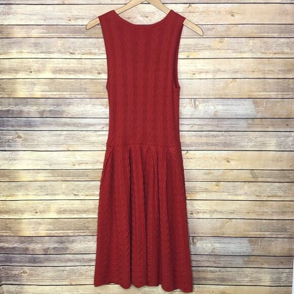 Anthropologie Far Away From Close Knit Flared & Cabled Sweater Dress - Picture 3 of 8